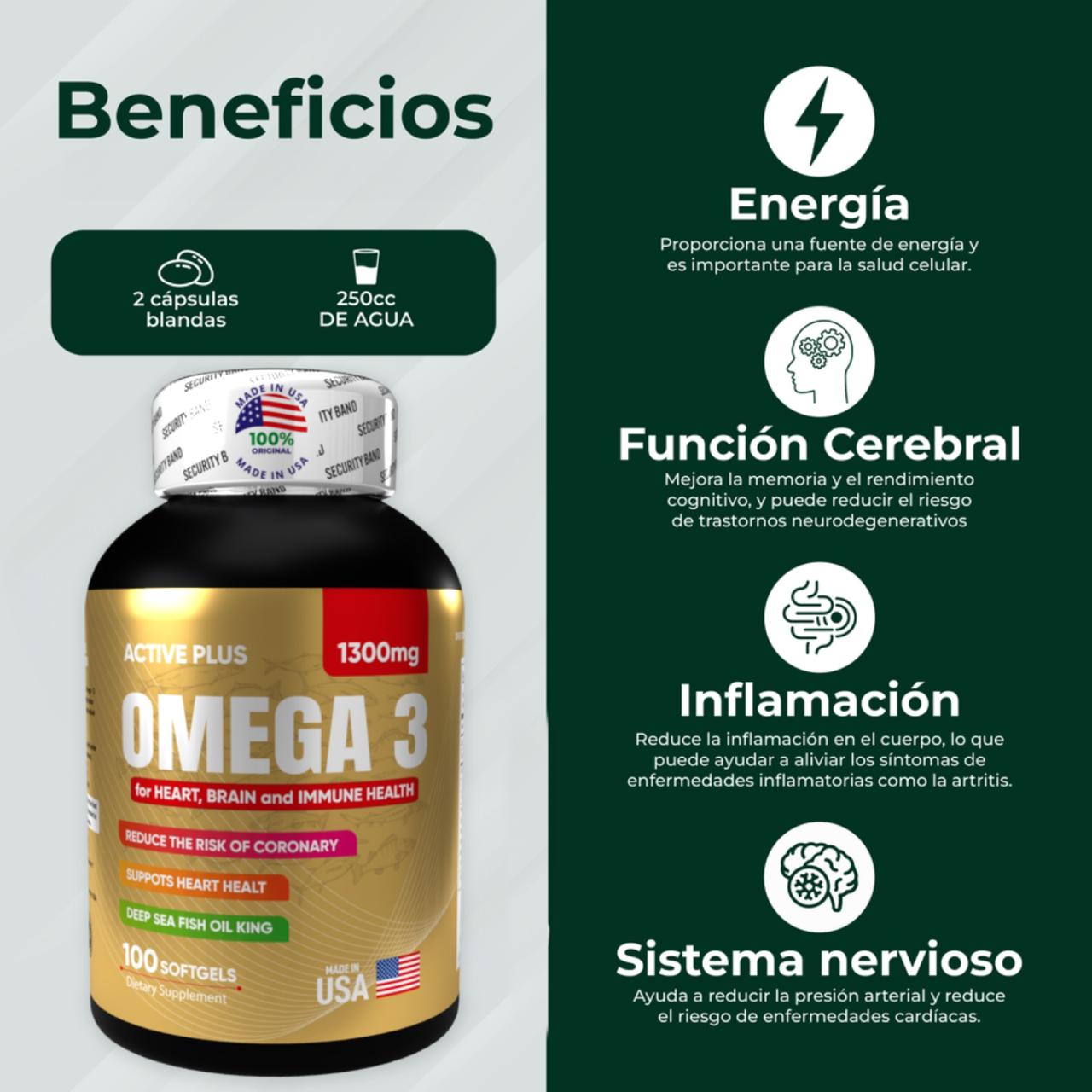 Omega 3 1300 mg 100 capsulas